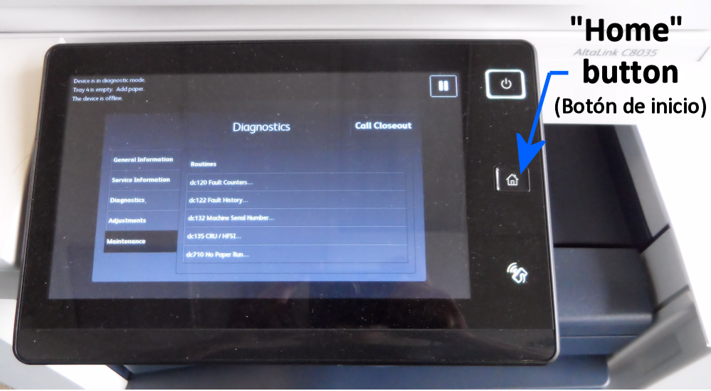 How To Get Into Diagnostic Mode On The Xerox Altalink C8070