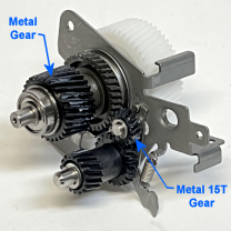 V80, V180, V280, V2100, V3100, V4100 - Improved Fuser Drive Gear Bracket (007K98681-P) with metal 15T gear
