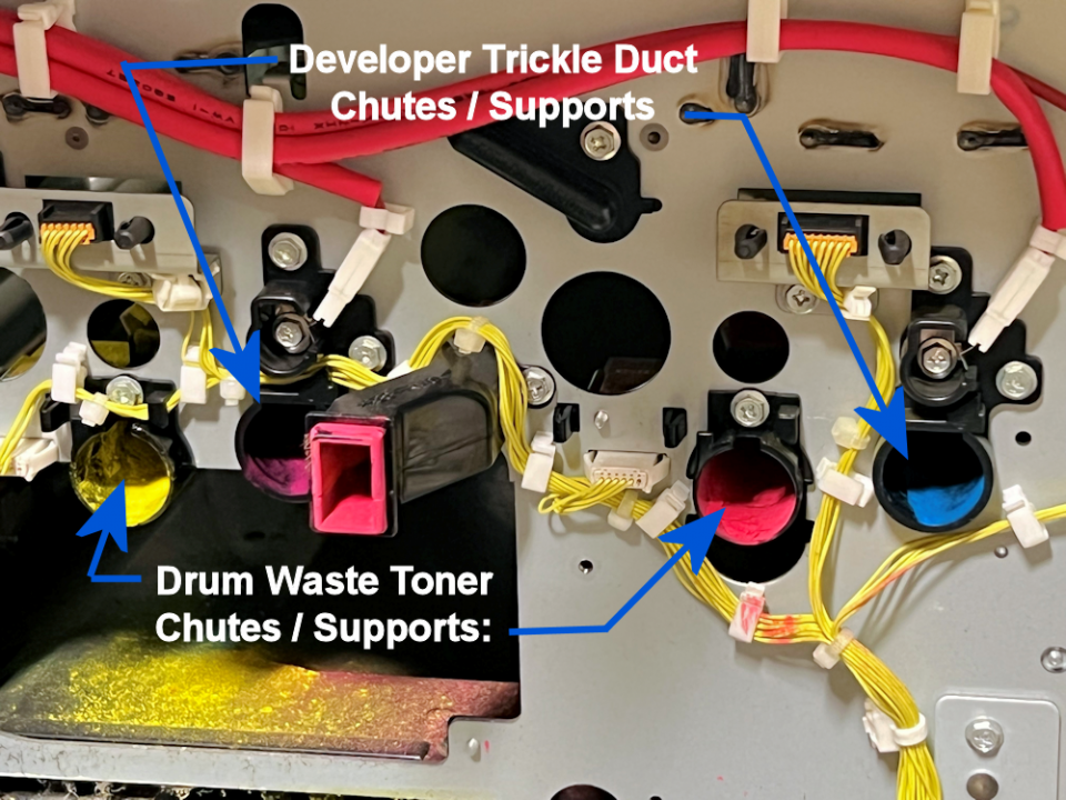 030K76362 - Drum Waste Toner Chute / Support - DC250 style