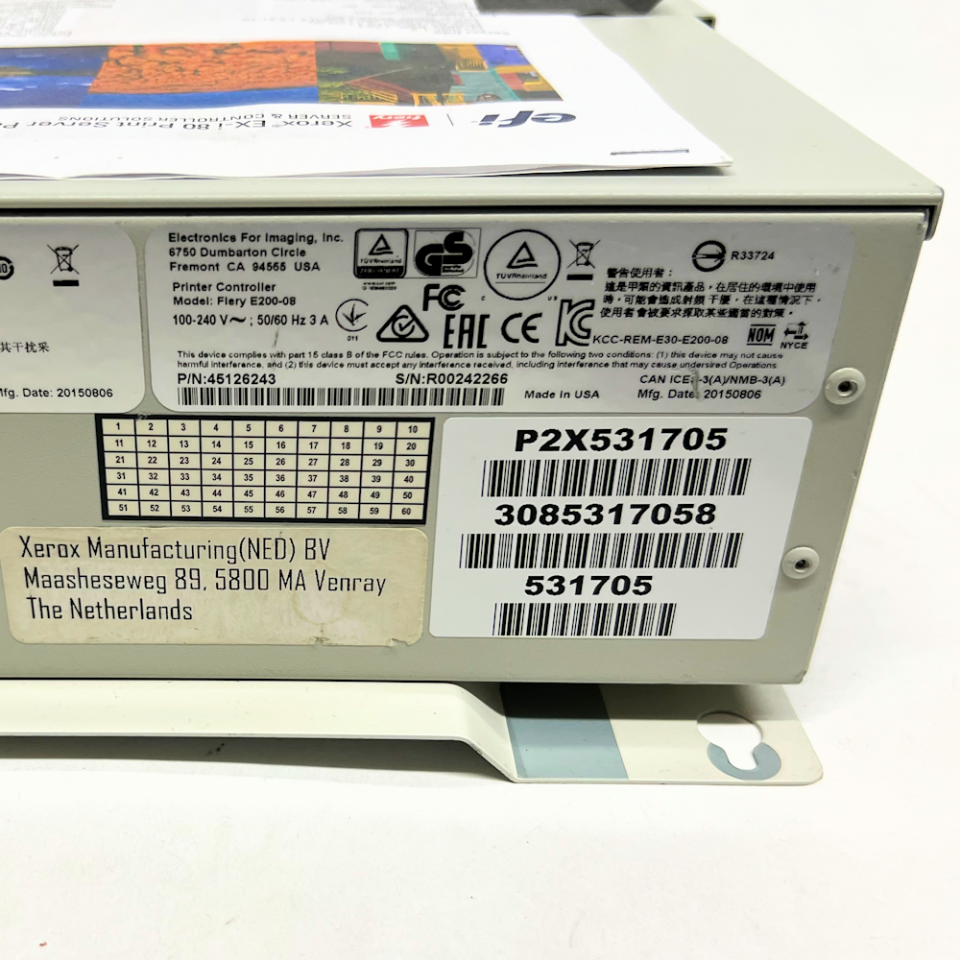 FIERY Network Controller (Bustled) Model= P2X) (with Cables