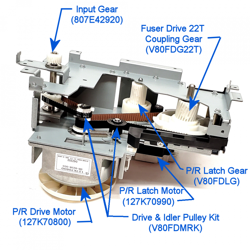 007K19450 Fuser Drive Motor Assembly (OEM) for Xerox® Versant® V80