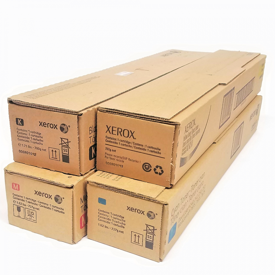専用 TUNEXX Set of Toner Cartridges (OEM Complete Set K/C/M/Y) Xerox V80, V180