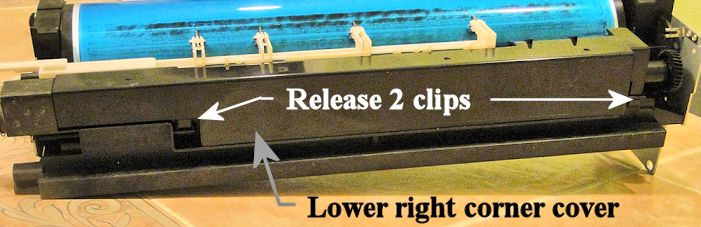 Lower right corner cover