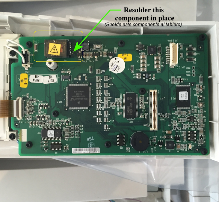 C35 style control panel backlight inverter component