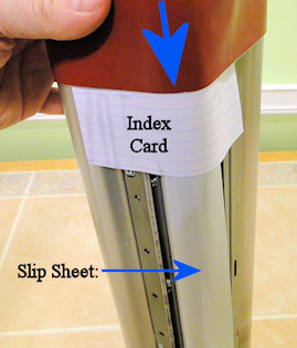 V80 Heat Belt- slipping the belt back on